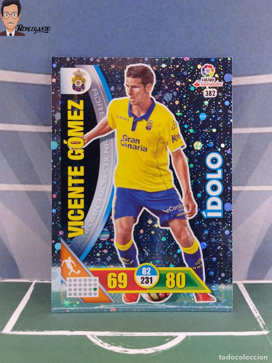 Fu&szlig;ball-Sticker: VICENTE G&Oacute;MEZ N&ordm; 382 / &Iacute;DOLO (LAS PALMAS) ADRENALYN XL 2016 2017 PANINI CROMO LIGA 16 17 CARD FICHA