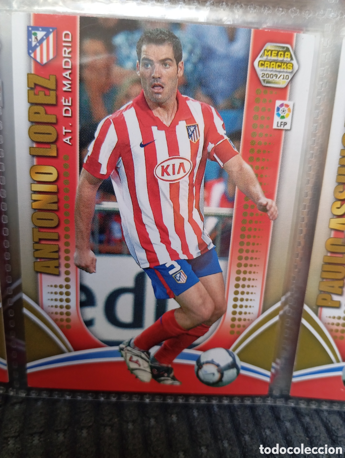 Fu&szlig;ball-Sticker: ANTONIO LOPEZ ATLETICO DE MADRID Cromo ficha de futbol Megacracks 2009-2010 MGK 09-10 PANINI
