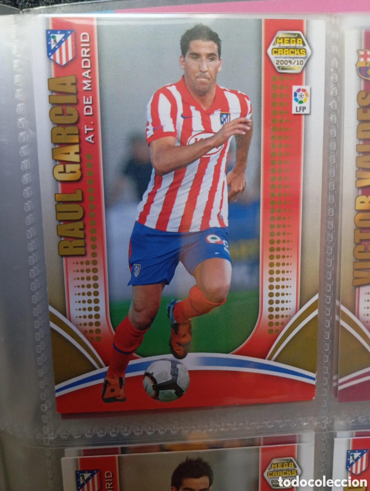 Fu&szlig;ball-Sticker: RAUL GARCIA ATLETICO DE MADRID Cromo ficha de futbol Megacracks 2009-2010 MGK 09-10 PANINI