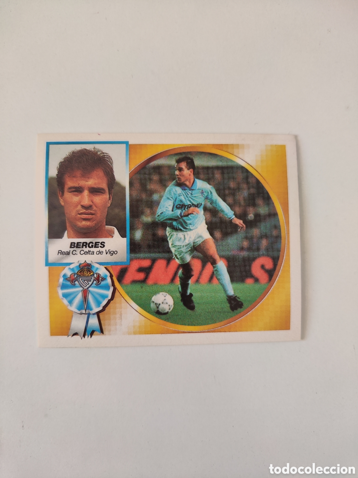 Cromos de F&uacute;tbol: Este 94 95 nuevo sin pegar buen estado esquina algo tocada Celta Vigo Berges
