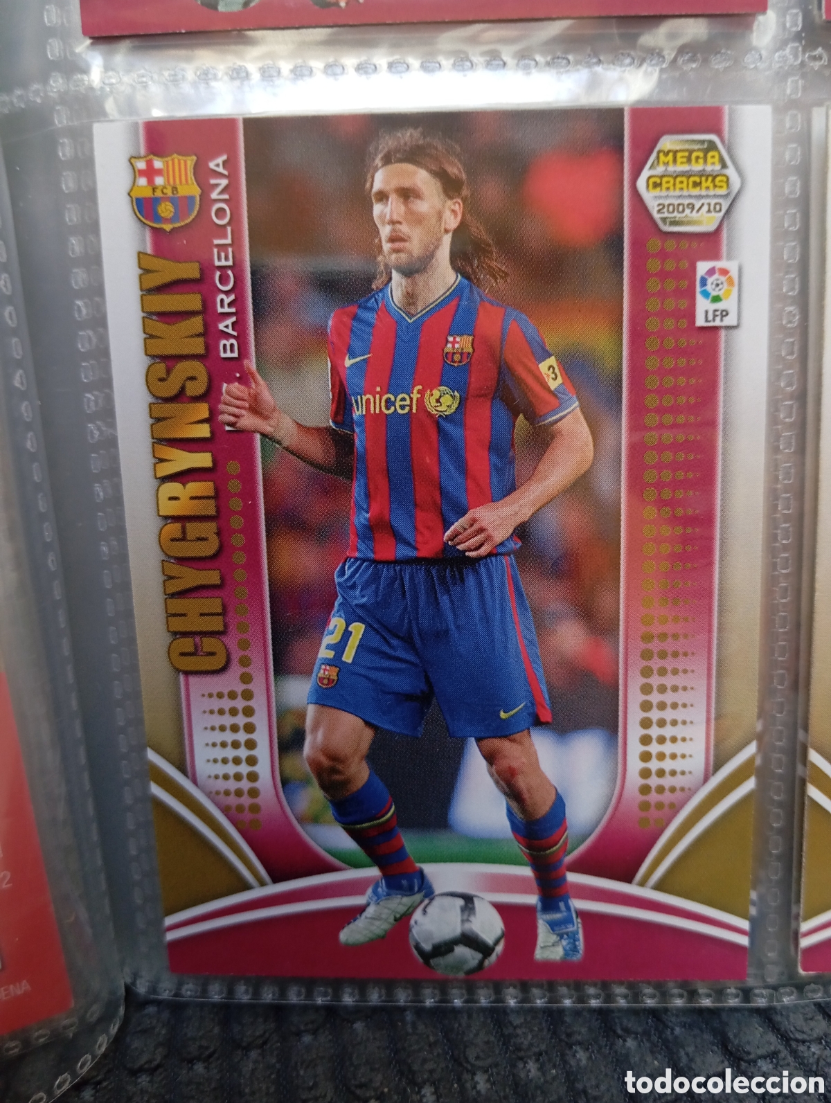 Fu&szlig;ball-Sticker: CHYGRYNSKIY FCB FC BARCELONA Cromo ficha de futbol Megacracks 2009-2010 MGK 09-10 PANINI
