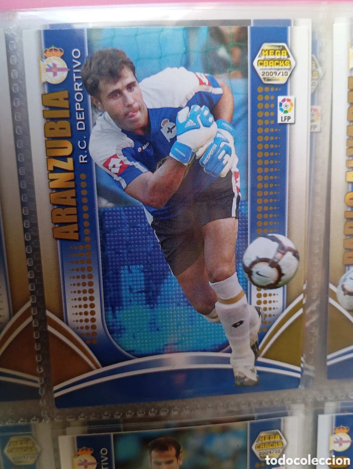 Fu&szlig;ball-Sticker: ARANZUBIA RC DEPORTIVO DE LA CORU&Ntilde;A Cromo ficha de futbol Megacracks 2009-2010 MGK 09-10 PANINI
