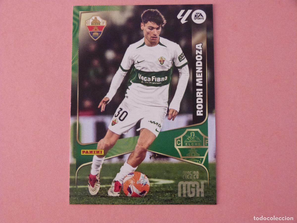 Figurine di Calcio: TRADING CARD FUTBOL RODRI MENDOZA ELCHE C.F. N&ordm; 138 LIGA MEGACRACKS 2025-2026/25-26 PANINI