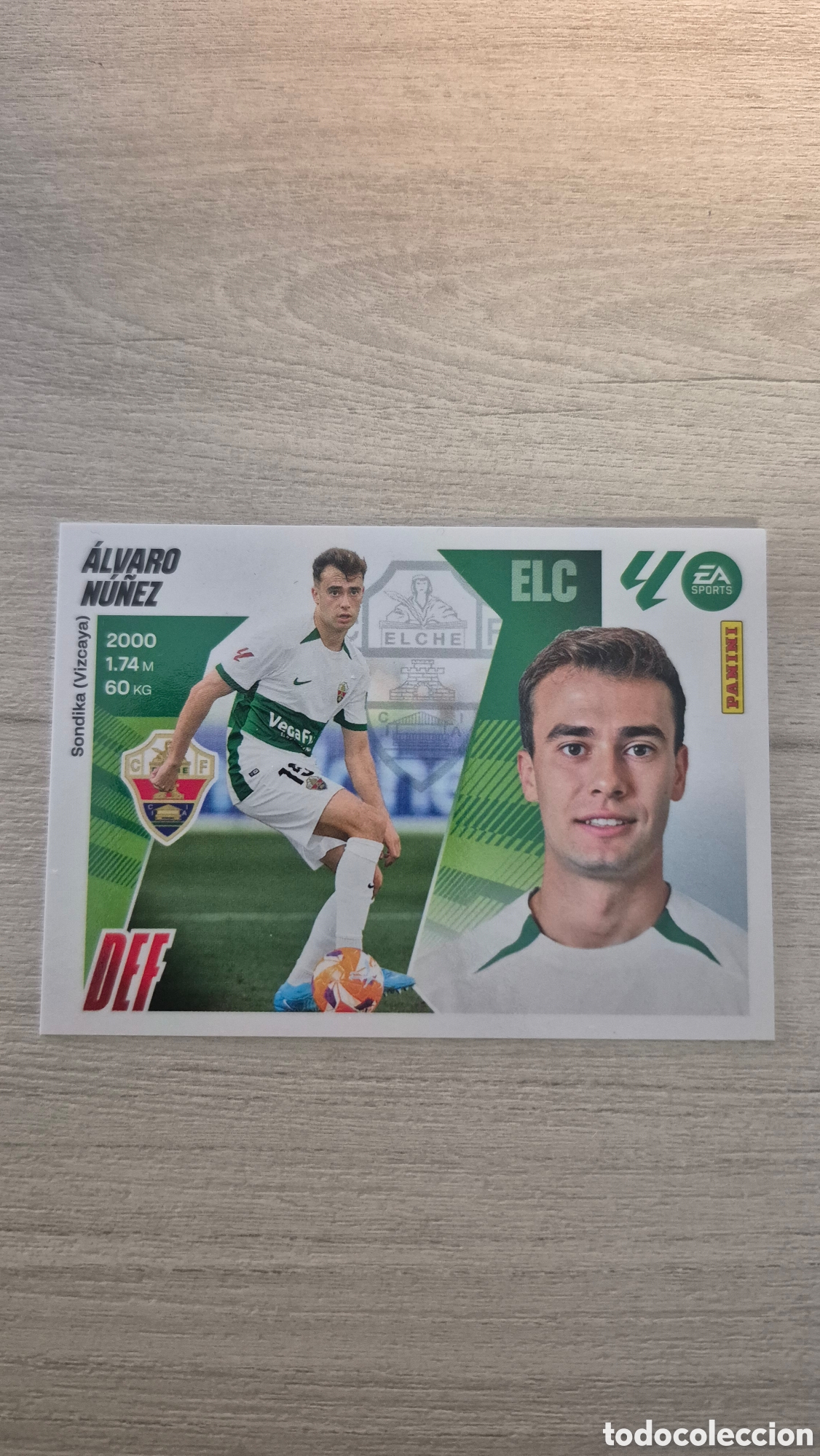 Cromos de f&uacute;tbol: N&deg;5 Elche Alvaro Nu&ntilde;ez Liga Este 25/26