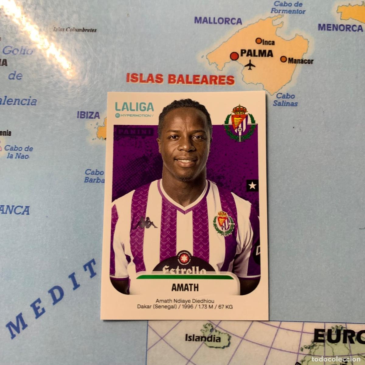 Cromos de f&uacute;tbol: Amath n&uacute;mero 396 del Real Valladolid cromo liga Hypermotion 25-26 2025-2026