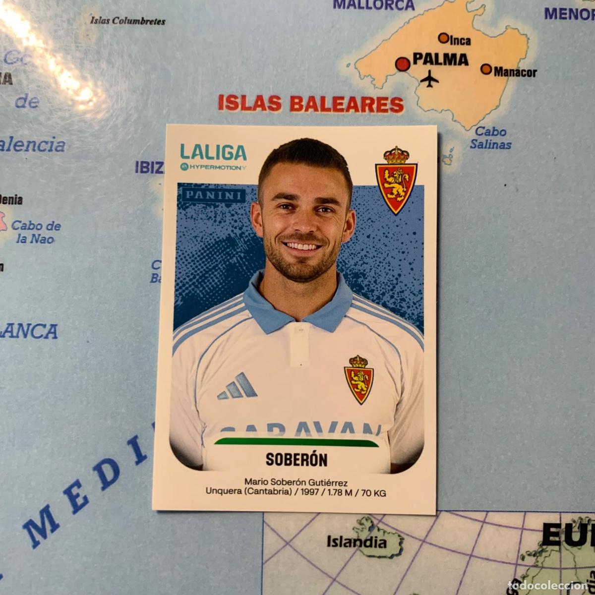 Football Stickers: Soberon n&uacute;mero 418A del Zaragoza cromo liga Hypermotion 25-26 2025-2026