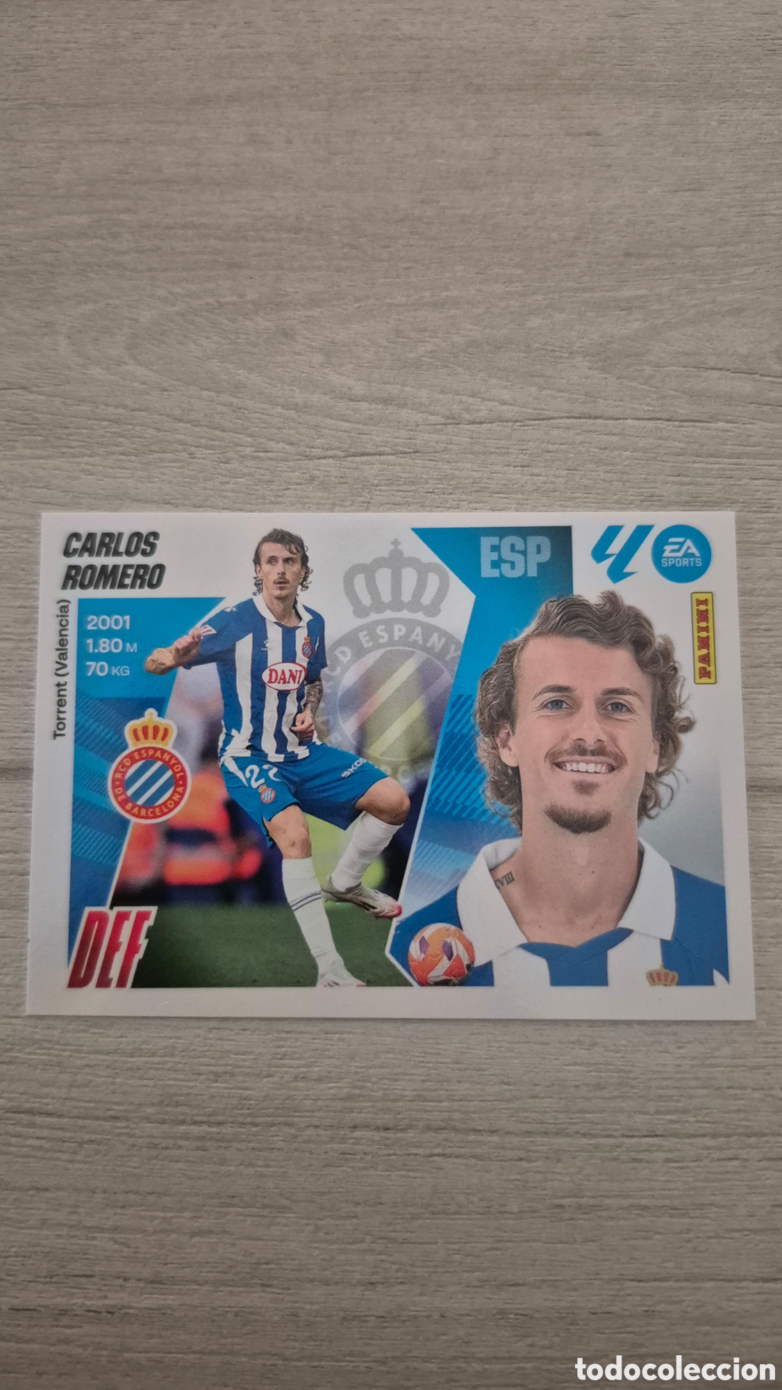 Fu&szlig;ball-Sticker: N&deg;9 Espanyol Carlos Romero Liga Este 25/26