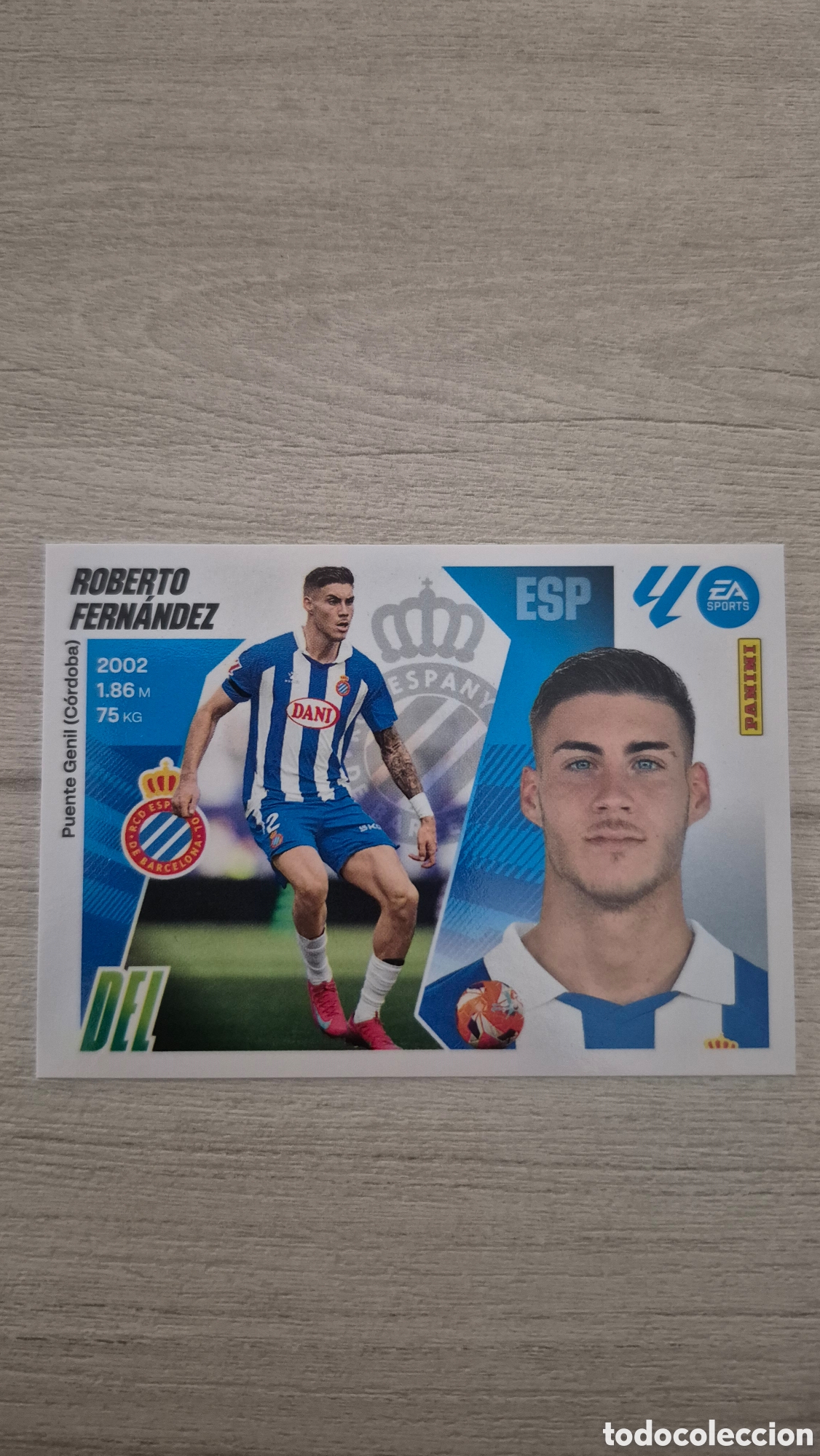 Cromos de Futebol: N&deg;18 Espanyol Roberto Fern&aacute;ndez Liga Este 25/26