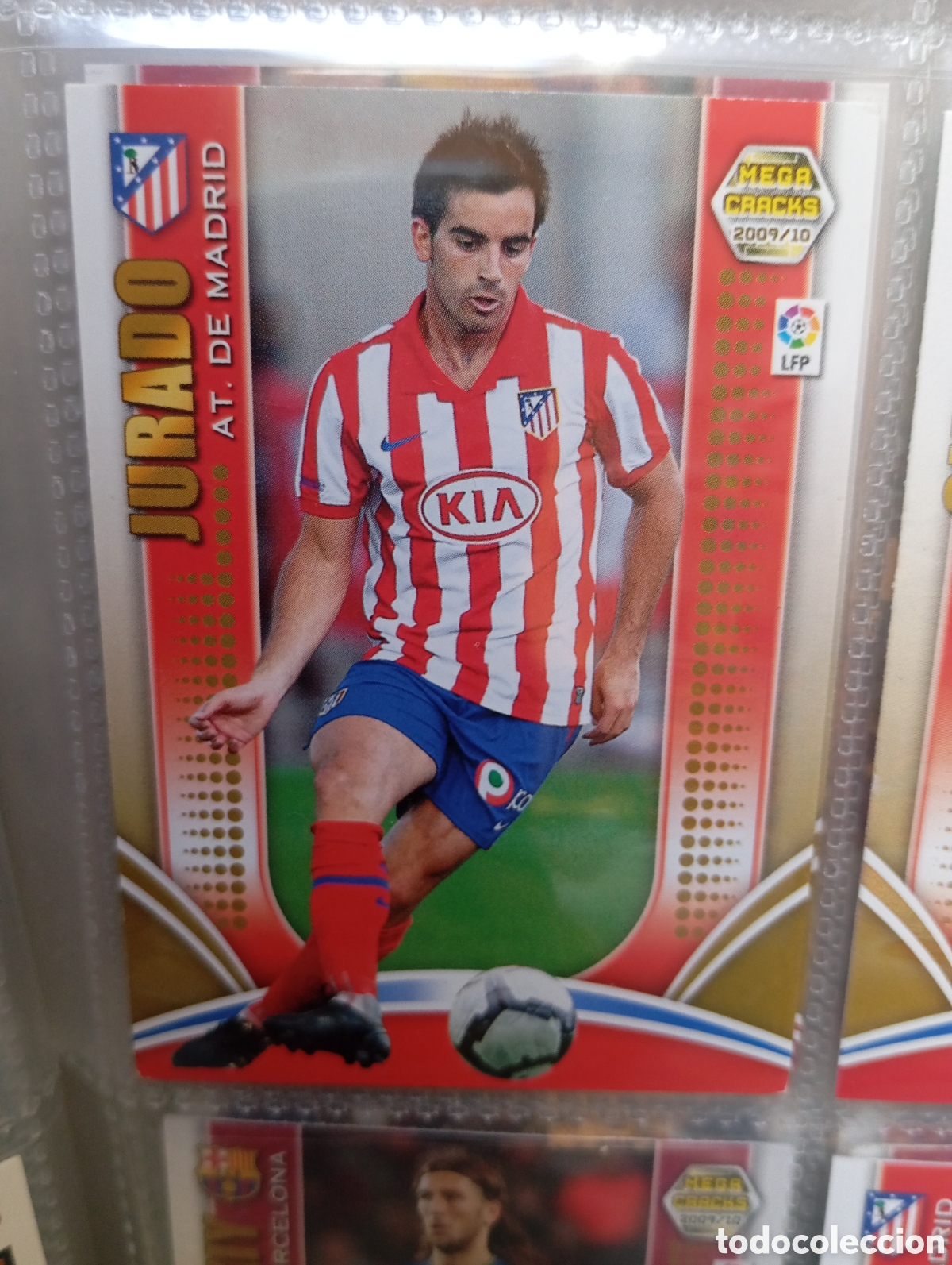 Fu&szlig;ball-Sticker: JURADO ATLETICO DE MADRID Cromo ficha de futbol Megacracks 2009-2010 MGK 09-10 PANINI