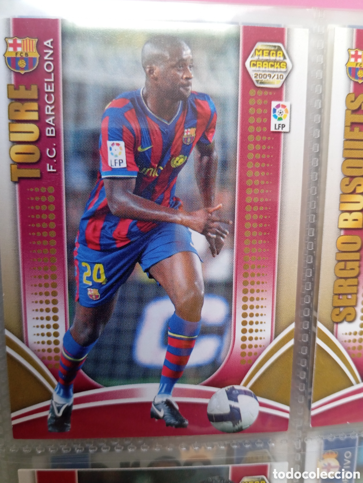 Football Stickers: TOURE FCB FC BARCELONA Cromo ficha de futbol Megacracks 2009-2010 MGK 09-10 PANINI