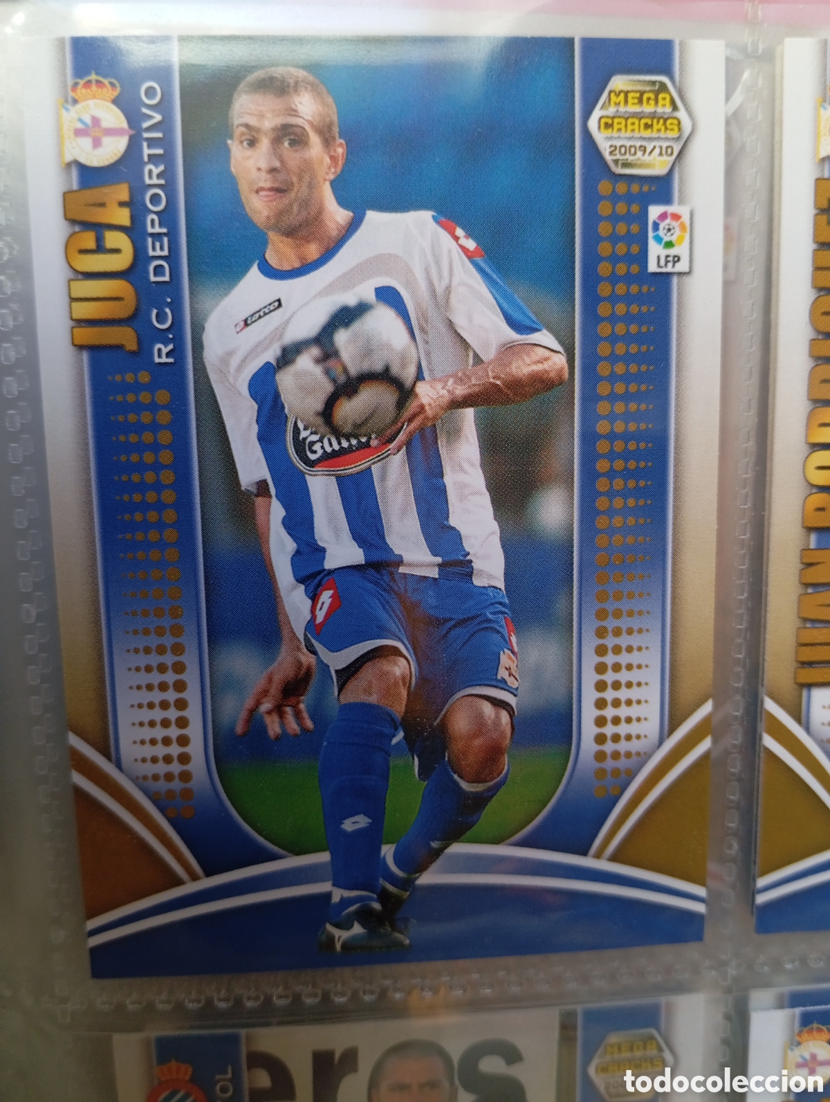 Football Stickers: JUCA RC DEPORTIVO DE LA CORU&Ntilde;A Cromo ficha de futbol Megacracks 2009-2010 MGK 09-10 PANINI