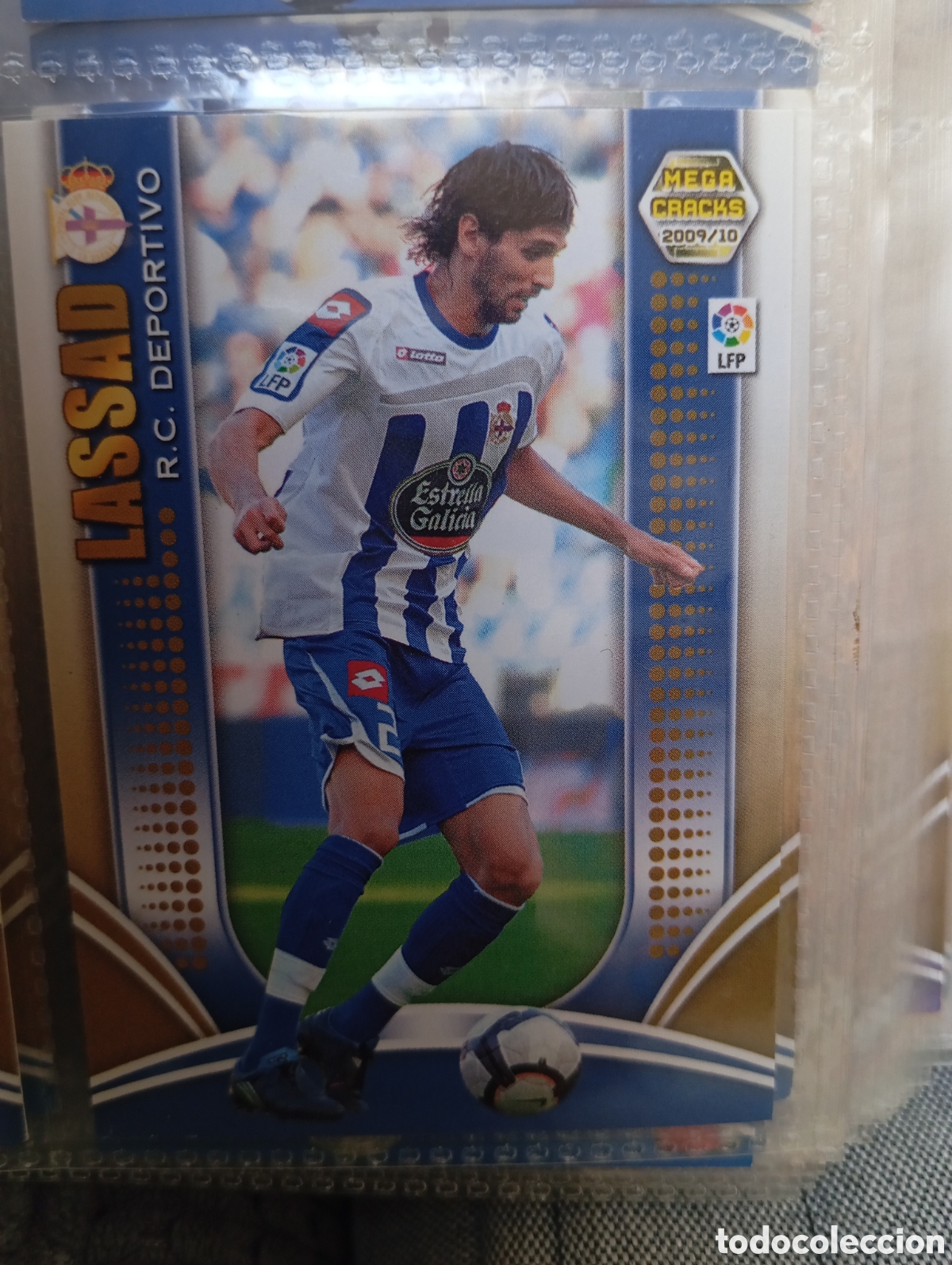 Football Stickers: LASSAD RC DEPORTIVO DE LA CORU&Ntilde;A Cromo ficha de futbol Megacracks 2009-2010 MGK 09-10 PANINI