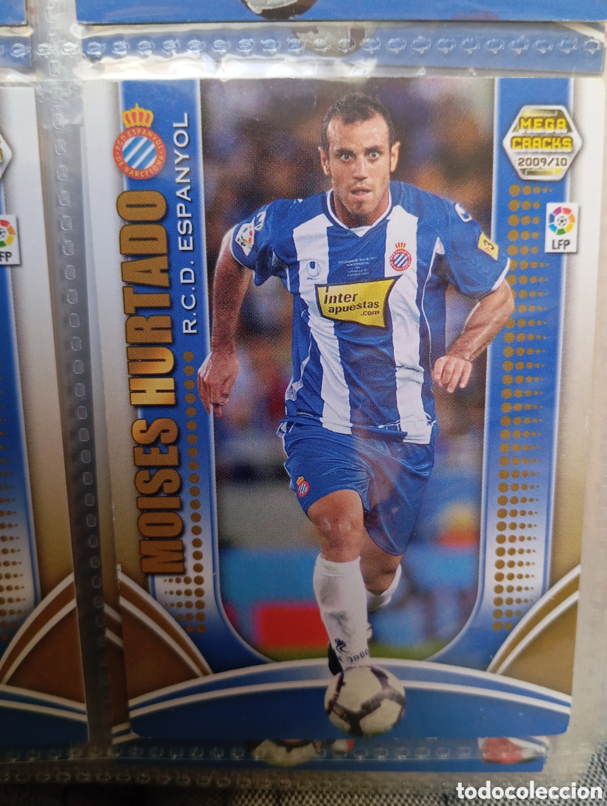 Football Stickers: MOISES HURTADO RCD ESPANYOL Cromo ficha de futbol Megacracks 2009-2010 MGK 09-10 PANINI