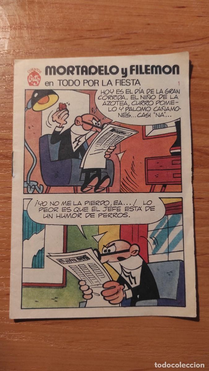 Cromos de f&uacute;tbol: MORTADELO y FILEMON N&ordm; 1 TODO POR LA FIESTA. CUENTOS ORTIZ. PEQUE&Ntilde;O FORMATO. DIFICILES