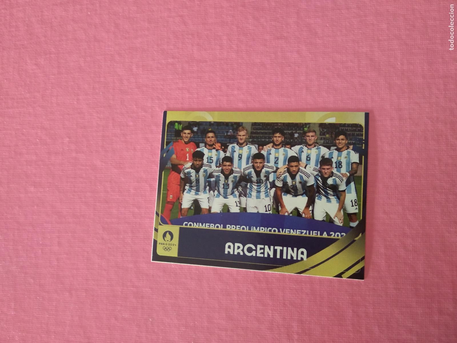 Cromos de F&uacute;tbol: EQUIPO PLANTILLA ARGENTINA CROMO FUTBOL JUEGOS OLIMPICOS JJOO 2024 BLACK HORSE