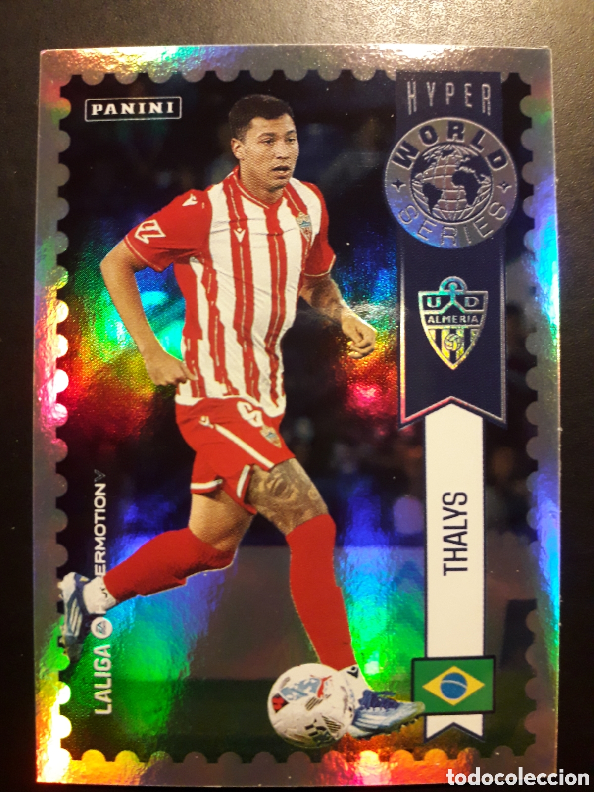 Cromos de f&uacute;tbol: THALYS ALMER&Iacute;A HYPER WORLD N&deg; 454 LALIGA HYPERMOTION 25 26 2025 2026 PANINI SIN PEG PEDIDO M&Iacute;NIMO 3&euro;
