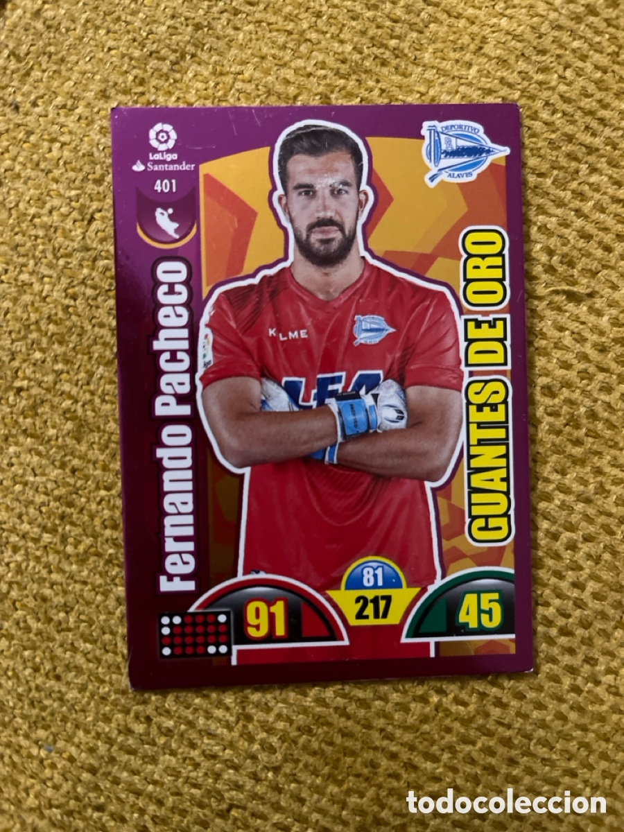 Cartes &agrave; collectionner de Football: Adrenalyn XL 2017 2018 17 18 Pacheco Alav&eacute;s GUANTES DE ORI