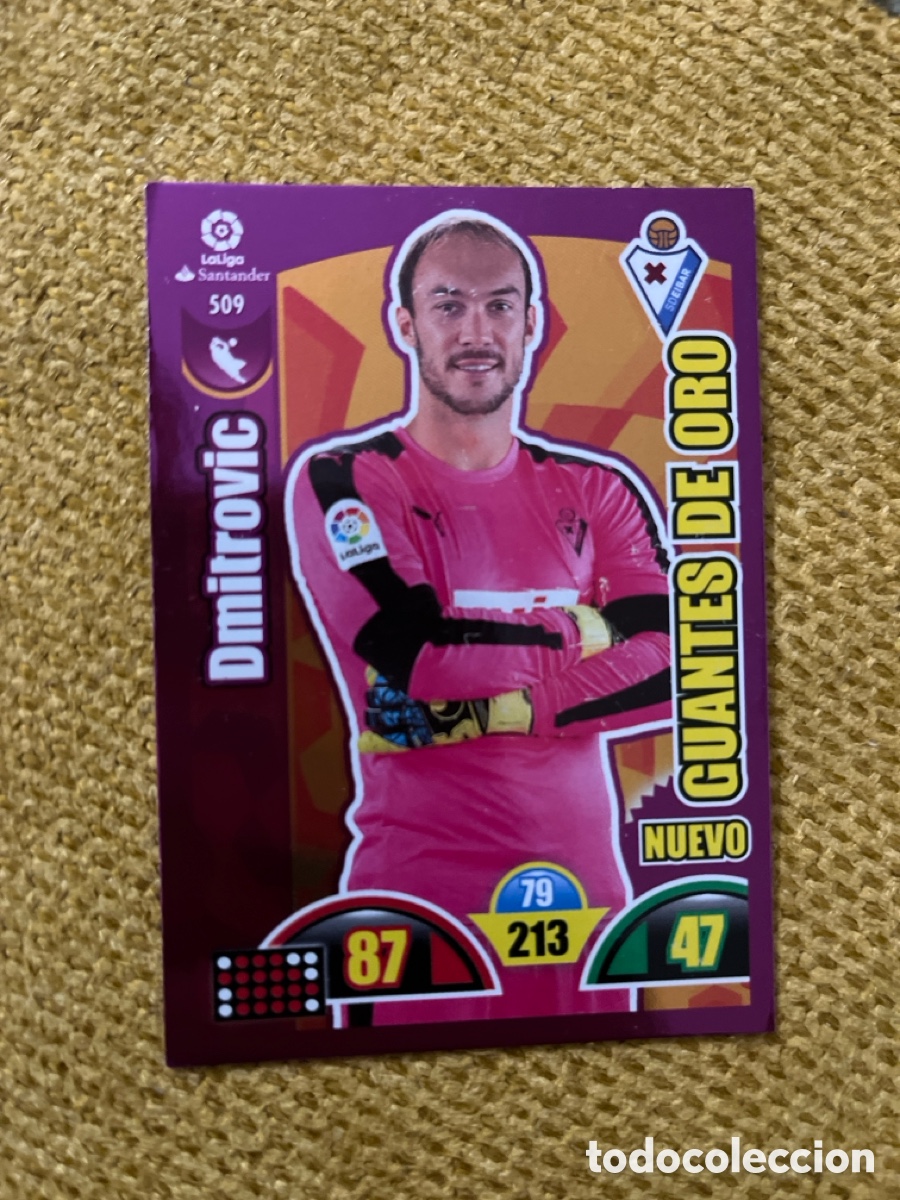 Cartes &agrave; collectionner de Football: Adrenalyn XL 2017 2018 17 18 Dmitrovic Eibar GUANTES DE ORO