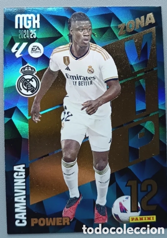 Figurine di Calcio: Cromo camavinga zona vip power n&ordm; 392 megacracks 24-25 real madrid