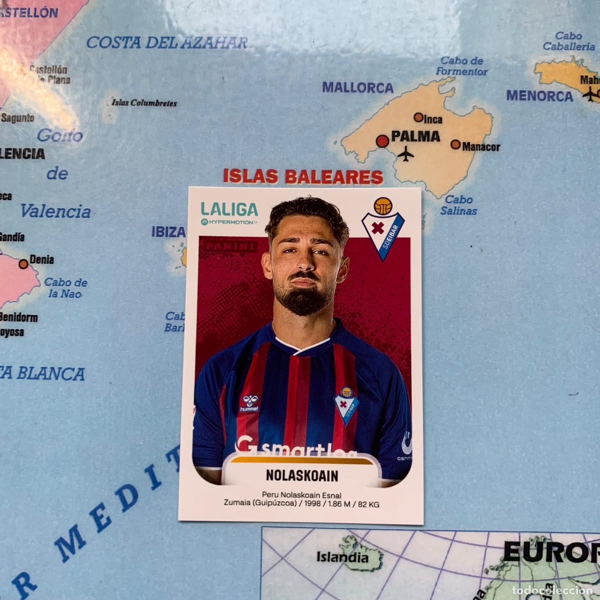Cromos de f&uacute;tbol: Nolaskoain n&uacute;mero 201 del Eibar cromo liga Hypermotion 25-26 2025-2026