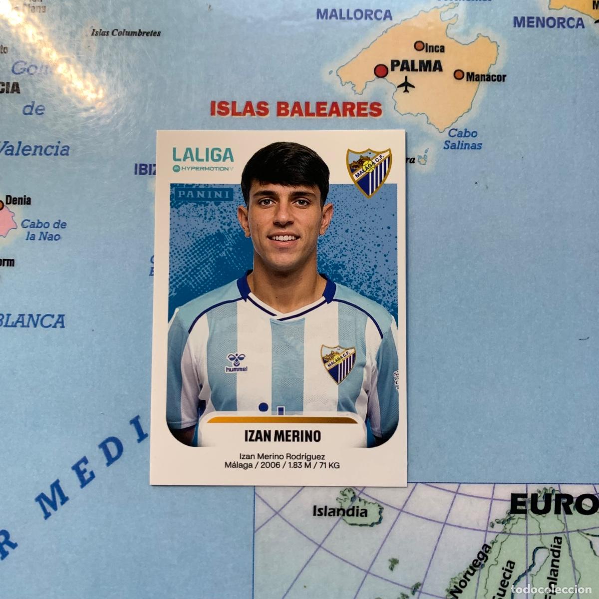 Cromos de f&uacute;tbol: Izan Merino n&uacute;mero 298 del Malaga cromo liga Hypermotion 25-26 2025-2026