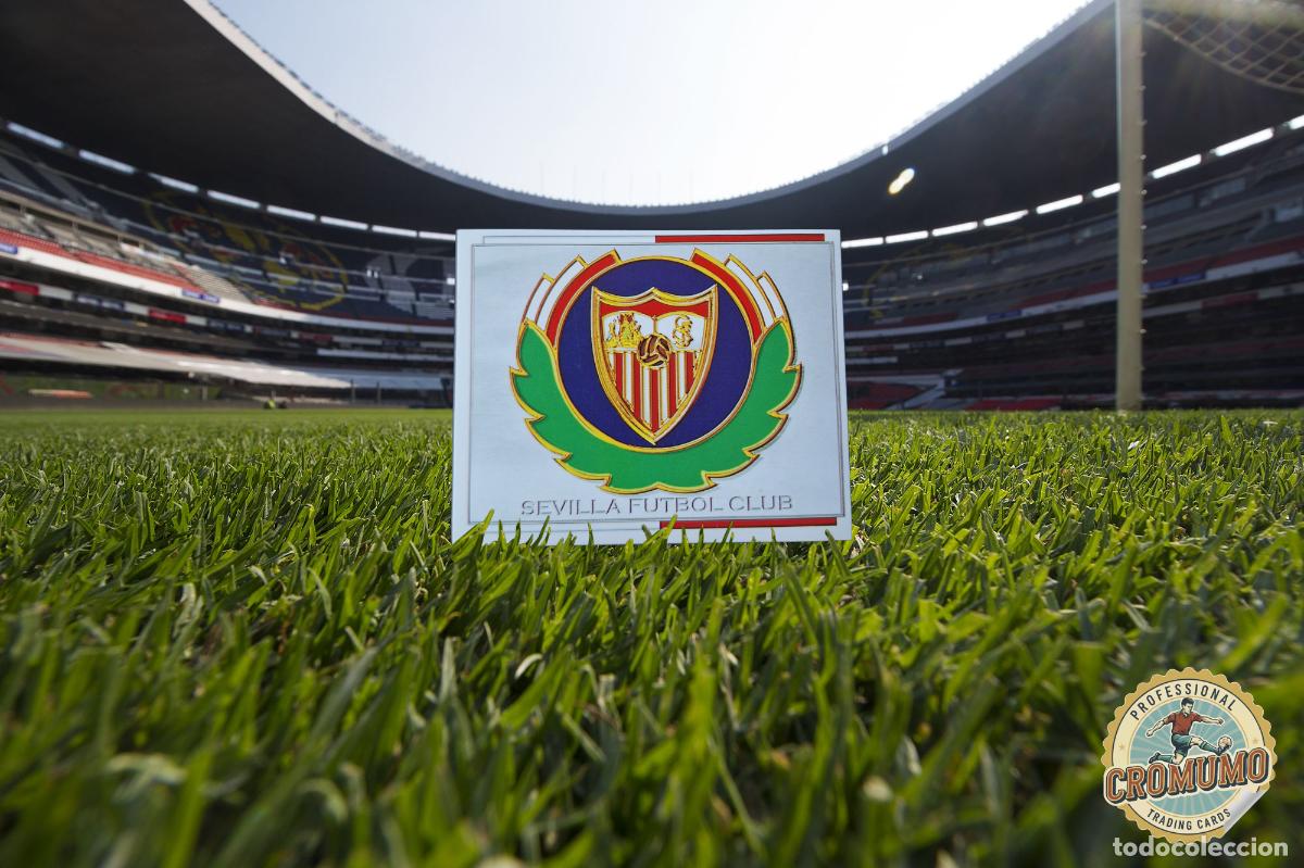 Fu&szlig;ball-Sticker: Escudo Sevilla - Sevilla - 1996 1997 96 97 - Cromo Ediciones Este - Nunca Pegado