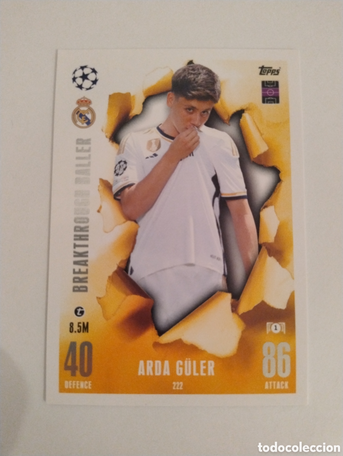 Figurine di Calcio: 222 - Arda Guler - Real Madrid - Topps Match Attax Extra 2022 - 2023 Breakthough Baller