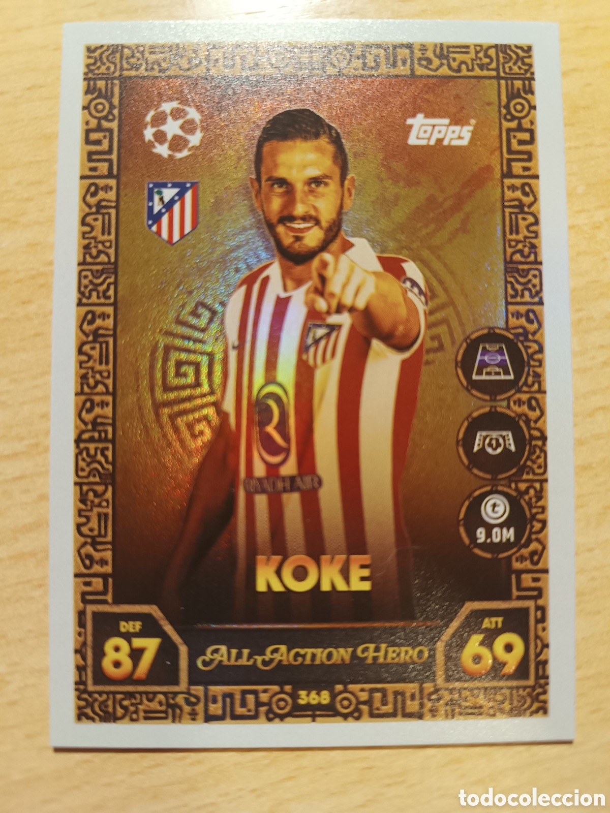 Cromos de F&uacute;tbol: 368 KOKE ATL&Eacute;TICO DE MADRID ALL ACTION HERO MATCH ATTAX 2025 2026 TOPPS 25 26