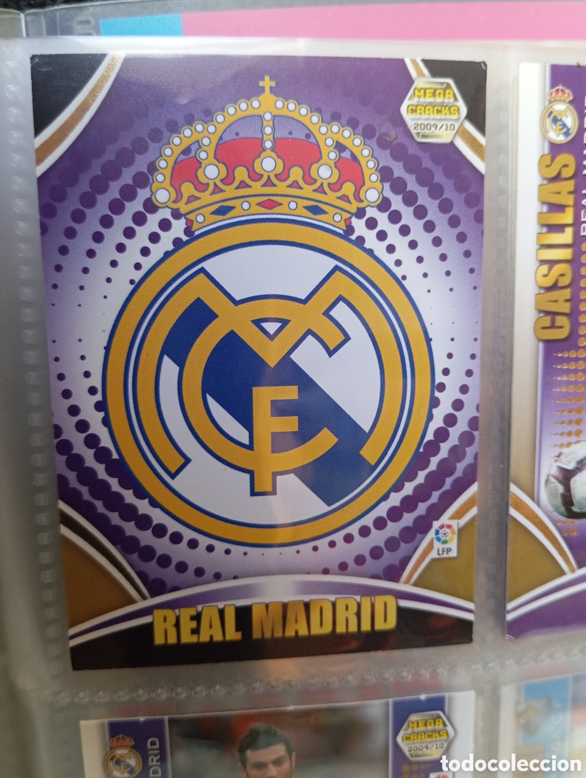 Football Stickers: ESCUDO REAL MADRID Cromo ficha de futbol Megacracks 2009-2010 MGK 09-10 PANINI