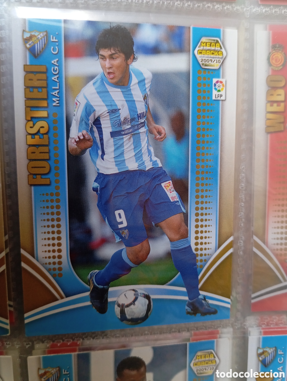 Fu&szlig;ball-Sticker: FORESTIERI MALAGA CF Cromo ficha de futbol Megacracks 2009-2010 MGK 09-10 PANINI