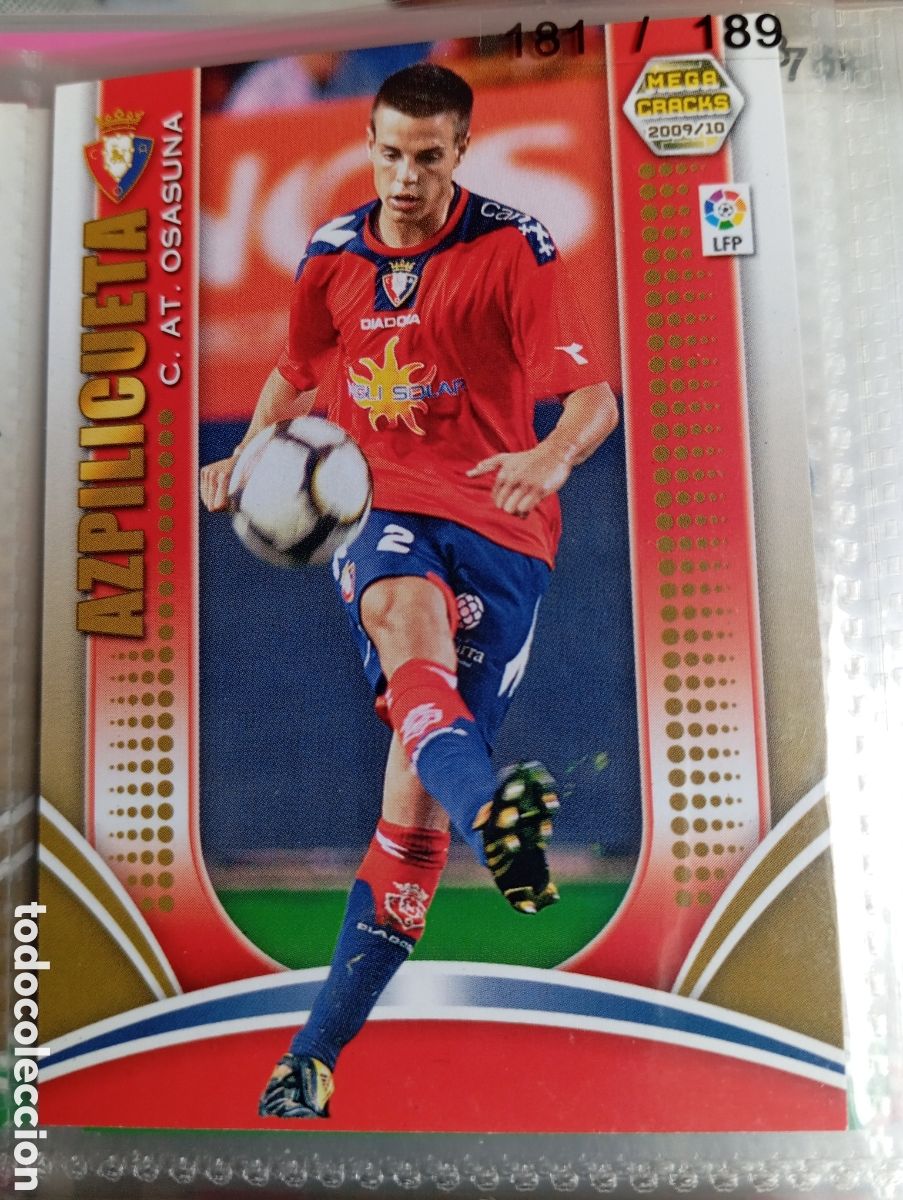 Fu&szlig;ball-Sticker: AZPILICUETA C. AT. OSASUNA Cromo ficha de futbol Megacracks 2009-2010 MGK 09-10 PANINI