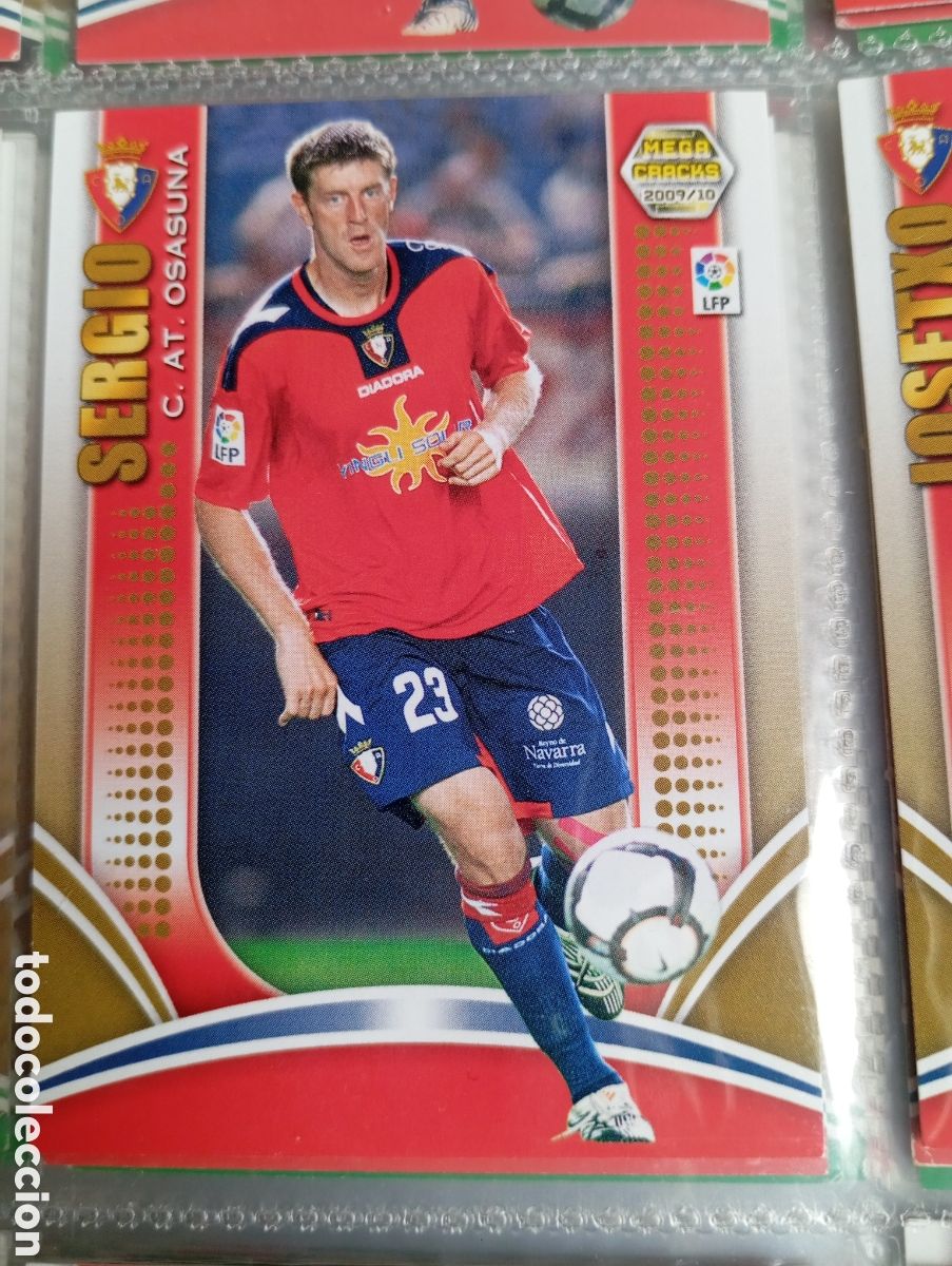 Fu&szlig;ball-Sticker: SERGIO C. AT. OSASUNA Cromo ficha de futbol Megacracks 2009-2010 MGK 09-10 PANINI