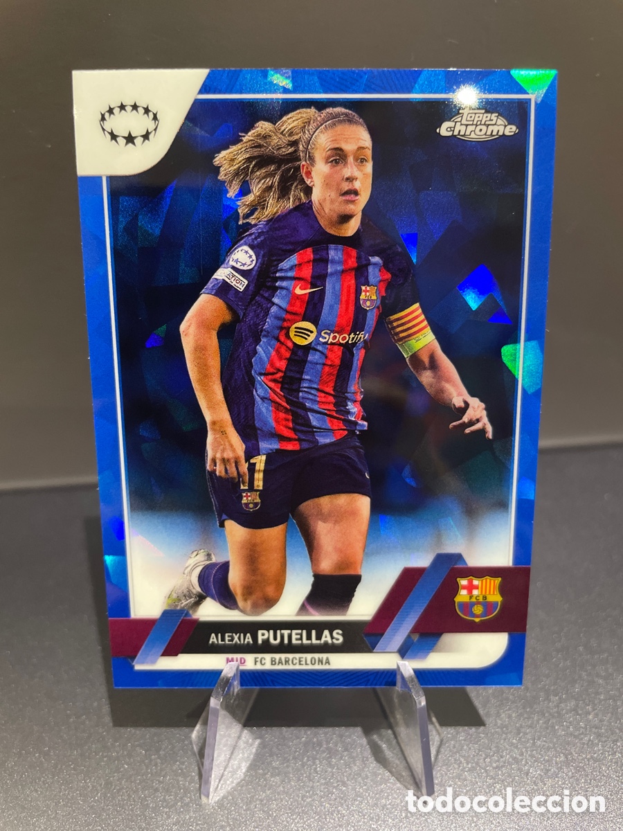 Football Stickers: Alexia Putellas 1 Sapphire Topps Chrome 2022-23 FC Barcelona