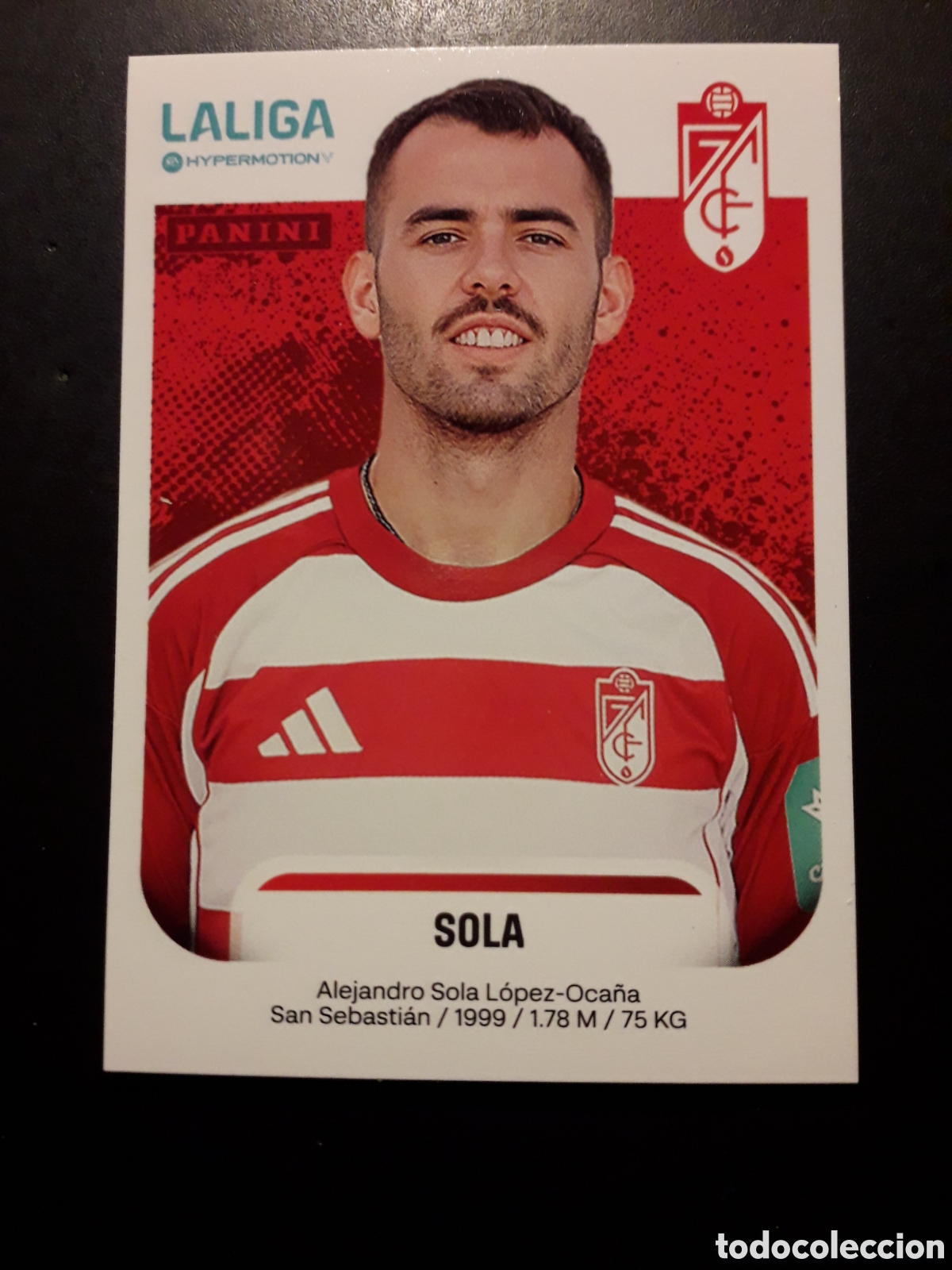 Cromos de f&uacute;tbol: SOLA GRANADA N&deg; 215 LALIGA HYPERMOTION 25 26 2025 2026 PANINI SIN PEGAR PEDIDO M&Iacute;NIMO 3&euro;