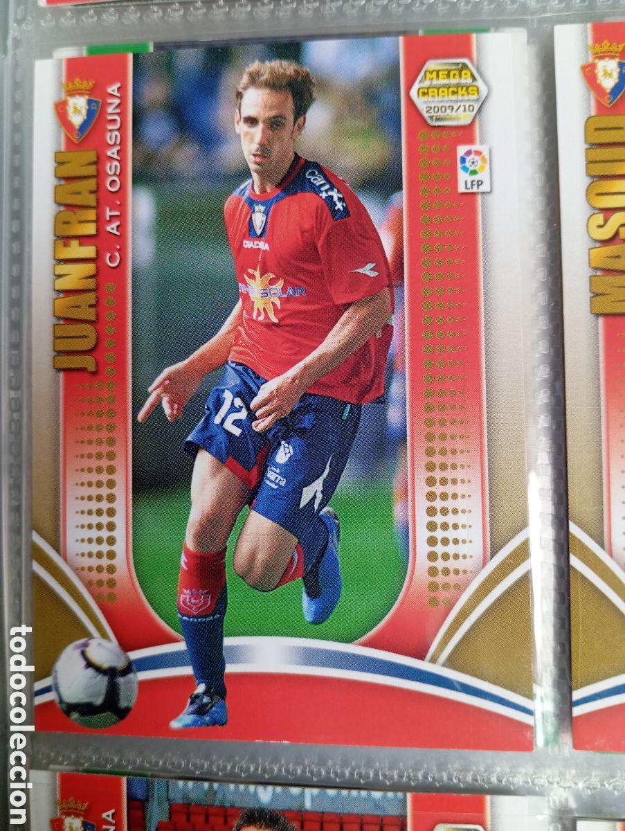 Fu&szlig;ball-Sticker: JUANFRAN C. AT. OSASUNA Cromo ficha de futbol Megacracks 2009-2010 MGK 09-10 PANINI