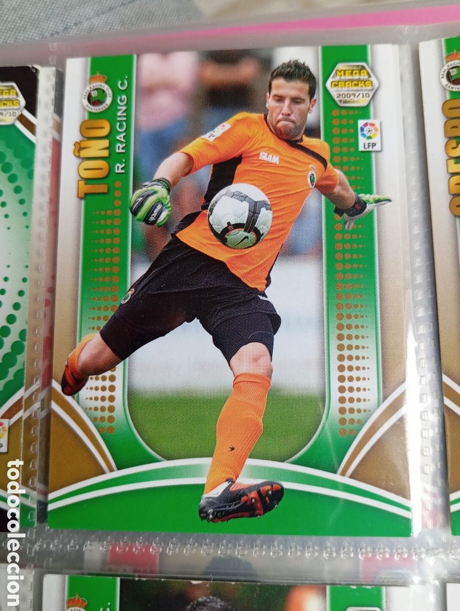 Figurine di Calcio: TO&Ntilde;O R. RACING SANTANDER Cromo ficha de futbol Megacracks 2009-2010 MGK 09-10 PANINI