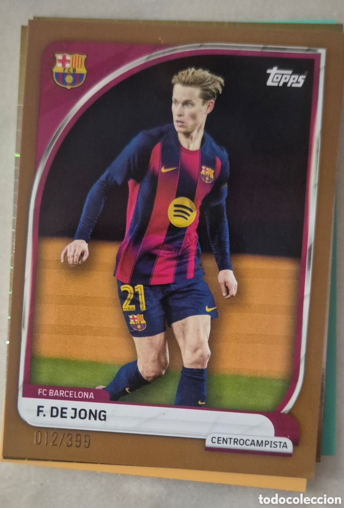 Football Stickers: De Jong barcelona topps collector tin 25 26