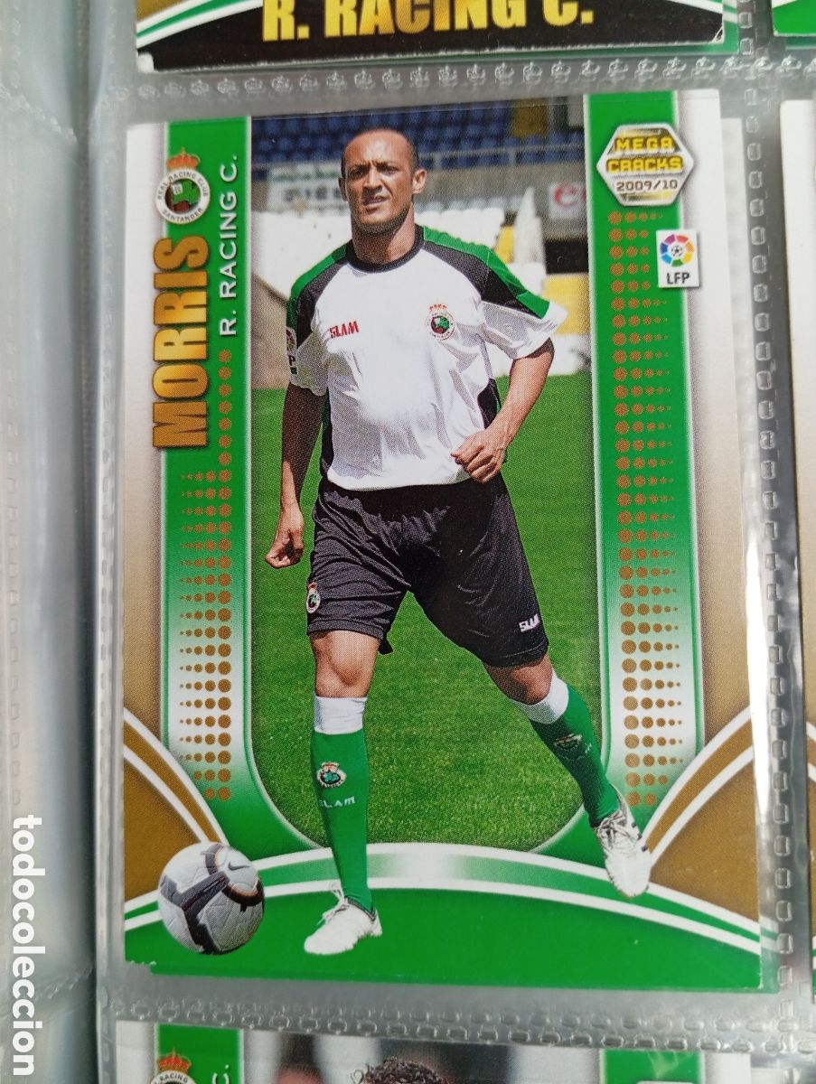 Fu&szlig;ball-Sticker: MORRIS R. RACING SANTANDER Cromo ficha de futbol Megacracks 2009-2010 MGK 09-10 PANINI
