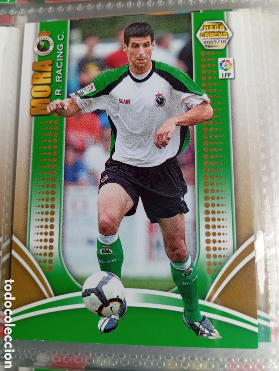 Football Stickers: MORA R. RACING SANTANDER Cromo ficha de futbol Megacracks 2009-2010 MGK 09-10 PANINI