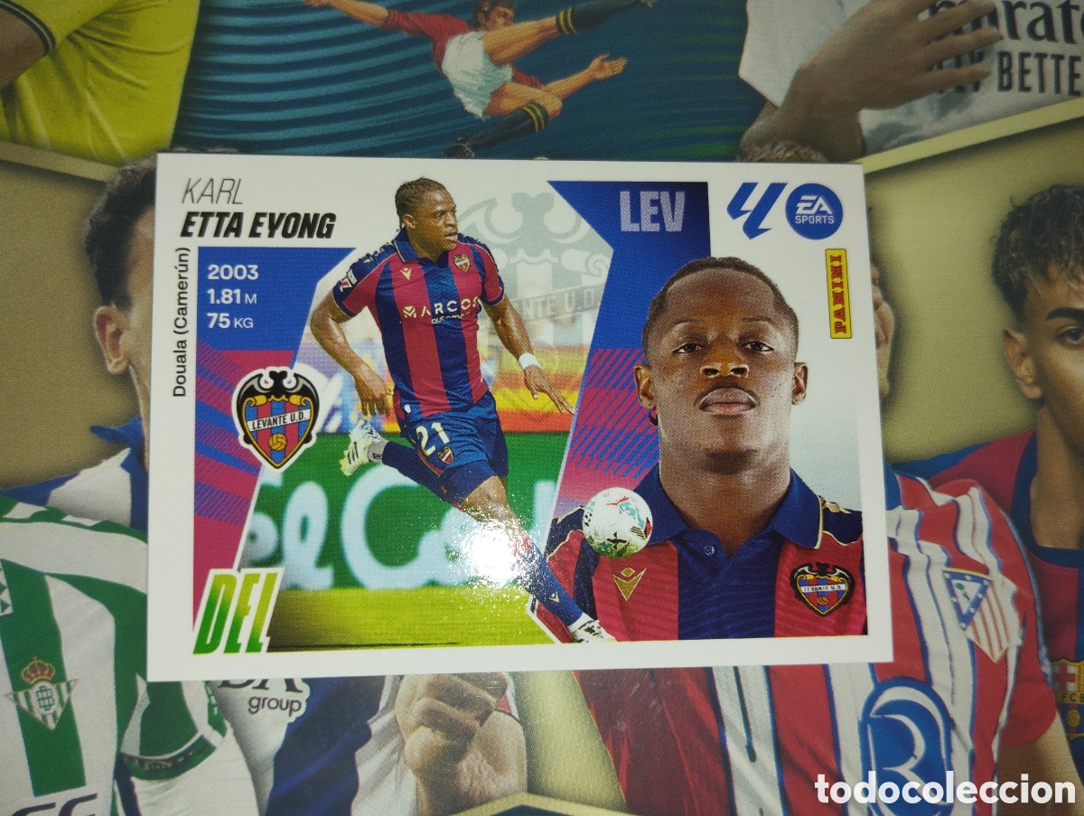 Football Stickers: LIGA ESTE 2025 2026 25 26 - PANINI - &Uacute;LTIMOS FICHAJES N&ordm; 58 ETTA EYONG LEVANTE UD