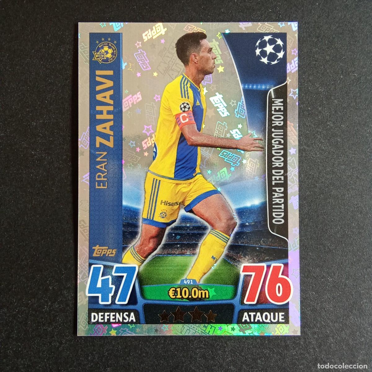 Football Stickers: CHAMPIONS LEAGUE MATCH ATTAX 2015 2016 15 16 TOPPS 491 ZAHAVI MACCABBI TEL AVIV MEJOR JUGADOR