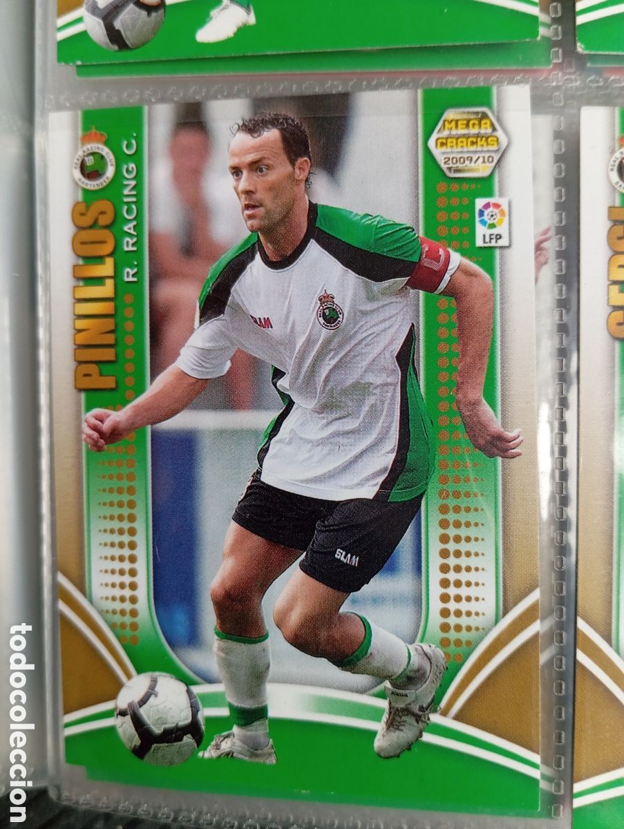 Fu&szlig;ball-Sticker: PINILLOS R. RACING SANTANDER Cromo ficha de futbol Megacracks 2009-2010 MGK 09-10 PANINI