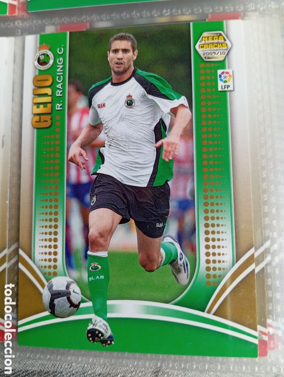 Football Stickers: GEIJO R. RACING SANTANDER Cromo ficha de futbol Megacracks 2009-2010 MGK 09-10 PANINI