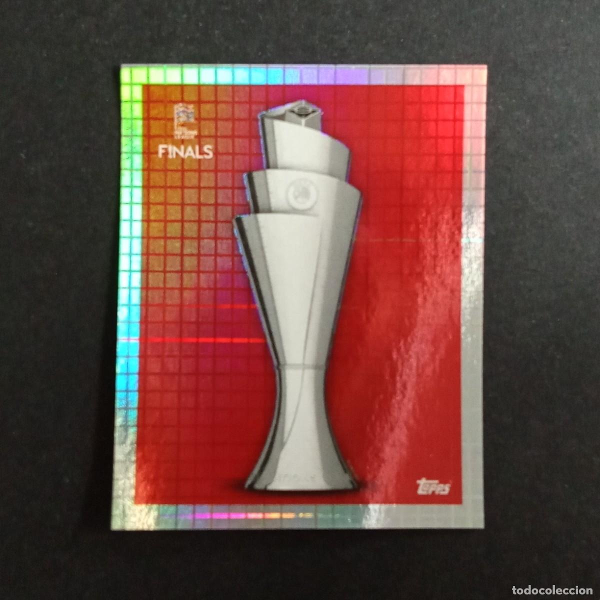 Figurine di Calcio: CROMO FUTBOL THE ROAD TO UEFA NATIONS LEAGUE 2022 TOPPS 2 TROFEO NUNCA PEGADO
