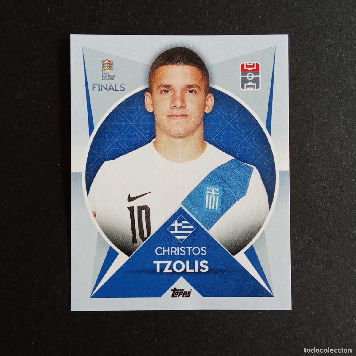 Football Stickers: CROMO FUTBOL THE ROAD TO UEFA NATIONS LEAGUE 2022 TOPPS 91 TZOLIS GRECIA NUNCA PEGADO
