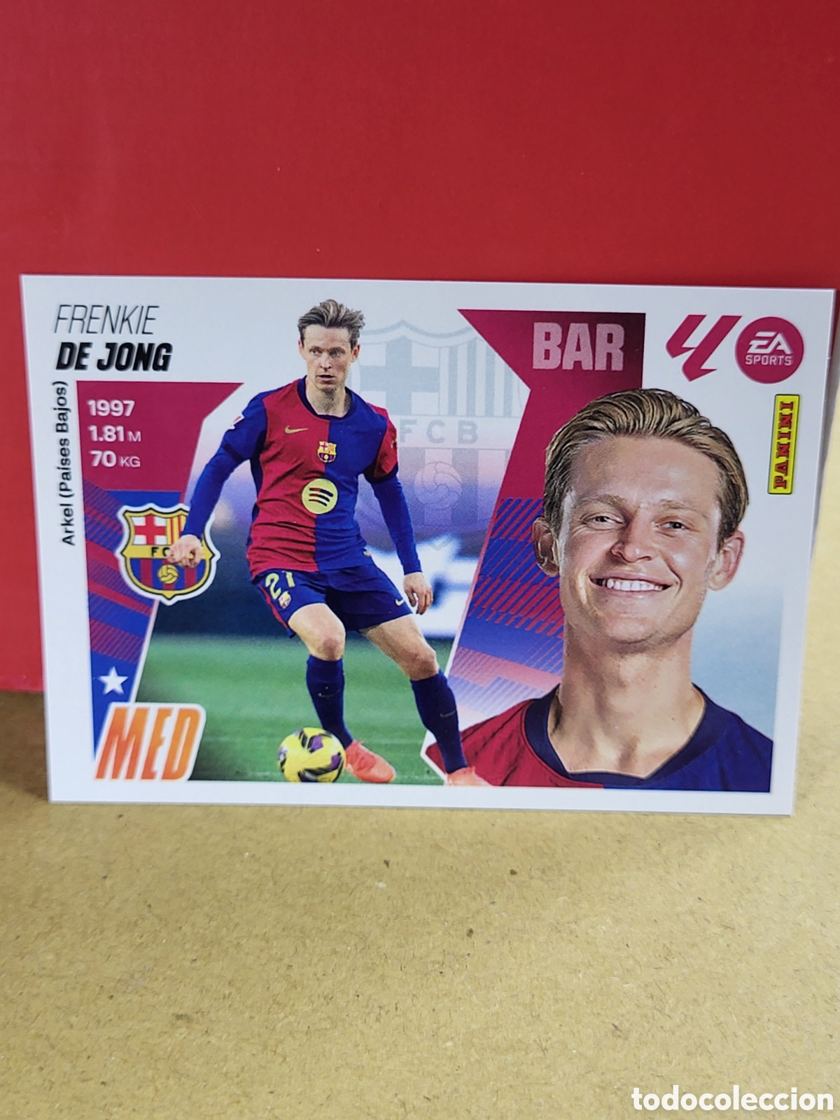 Cromos de F&uacute;tbol: DE JONG F.C. BARCELONA BAR&Ccedil;A N&ordm; 12 LIGA ESTE 25 26 2025 2026 PANINI