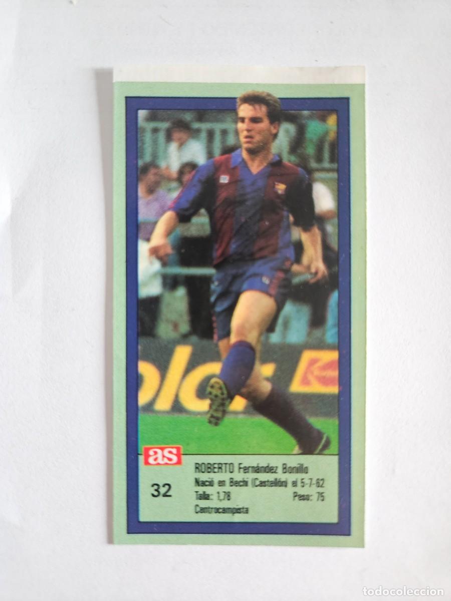 Fu&szlig;ball-Sticker: CROMO AS ASES DE LA LIGA 88 89 1988 1989 NUMERO 32 ROBERTO BARCELONA PEGATINA