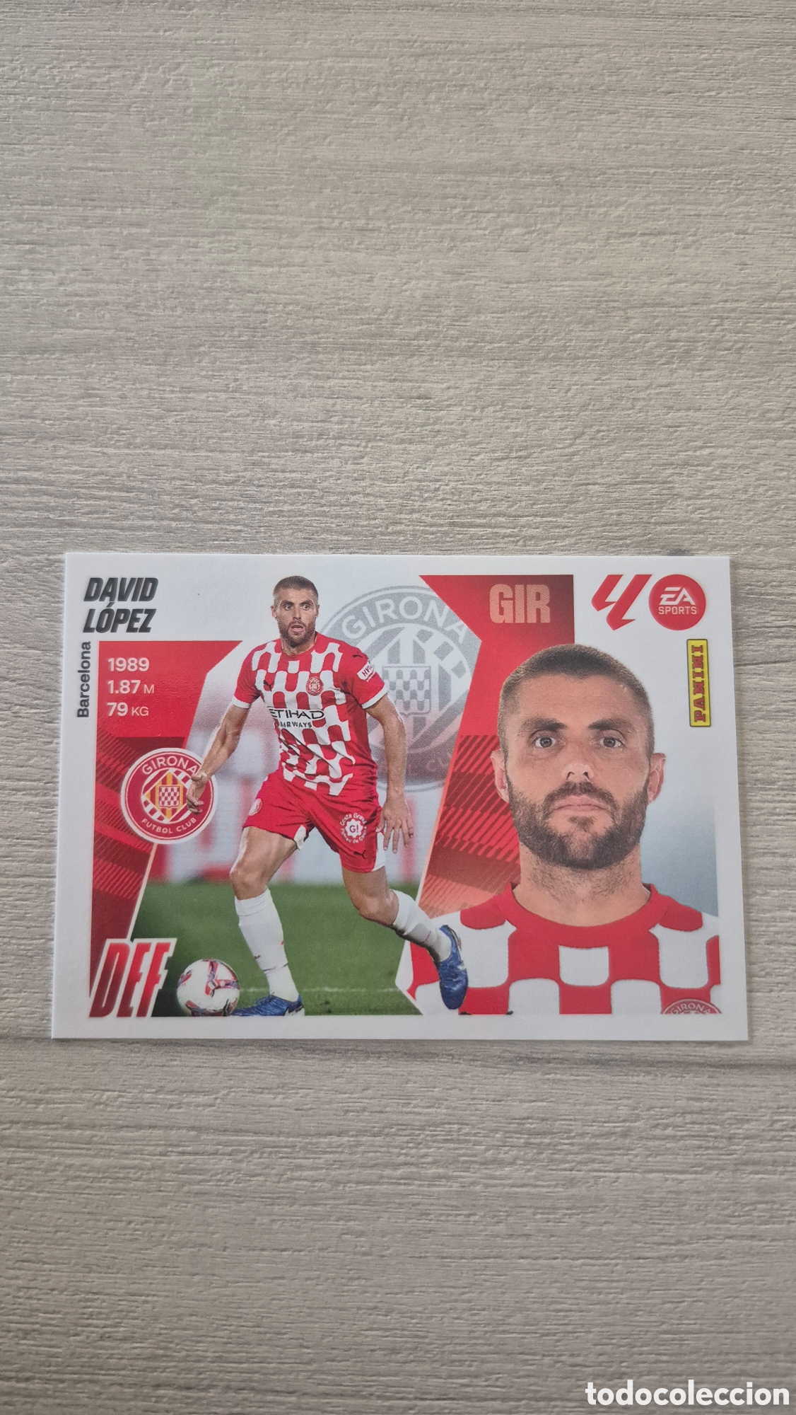 Football Stickers: N&deg;7 Girona David L&oacute;pez Liga Este 25/26