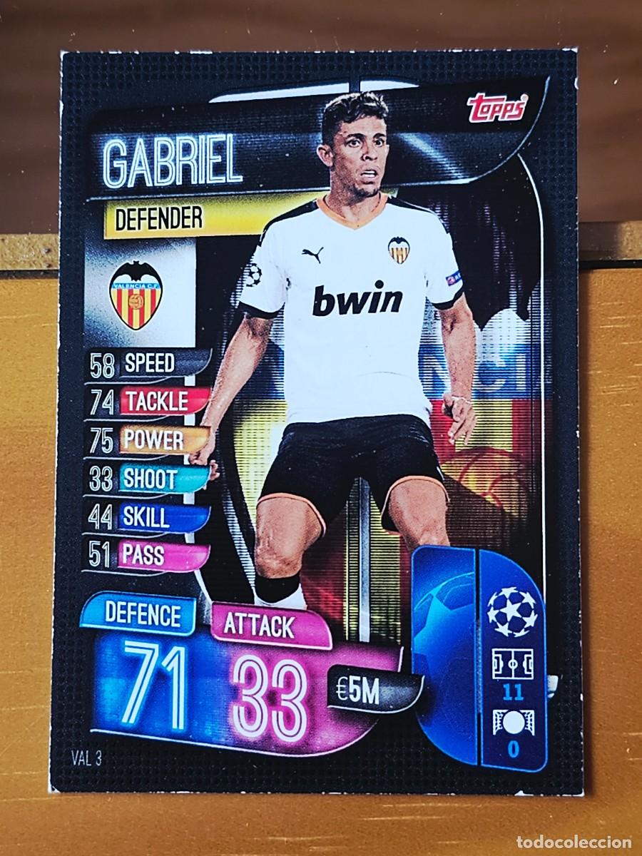 Cromos de f&uacute;tbol: VAL 3 Gabriel Paulista, Valencia CF, Topps Match Attax Champions League 2019 2020 19 20