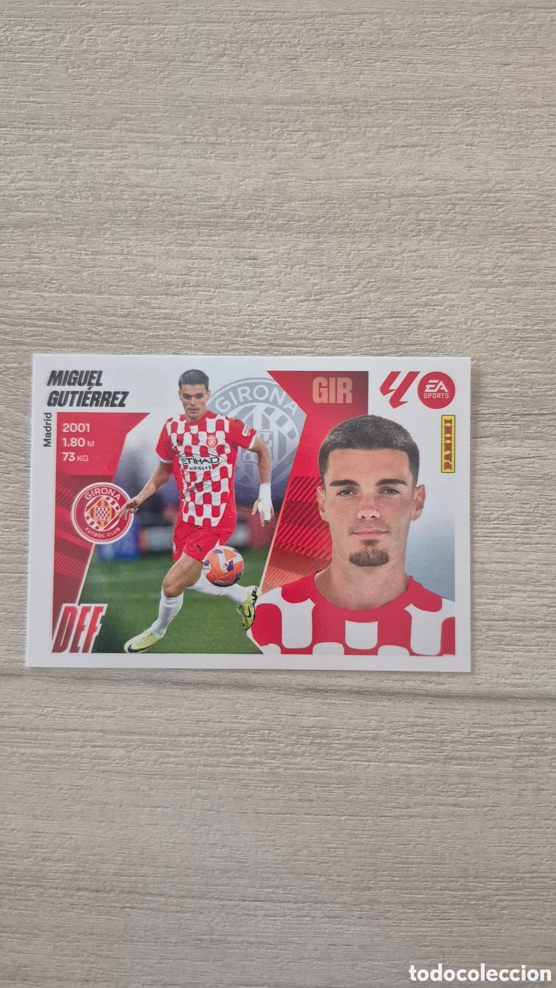 Football Stickers: N&deg;10 Girona Miguel Guti&eacute;rrez Liga Este 25/26